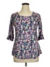Unbranded Purple 3/4 Sleeve Blouse Size XL - photo 1
