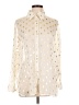 On Twelfth 100% Polyester Polka Dots Ivory Long Sleeve Blouse Size L - photo 1