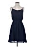 Everly 100% Polyester Solid Blue Casual Dress Size S - photo 1