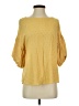 Mine 100% Rayon Yellow 3/4 Sleeve Top Size S - photo 1