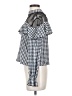 Shein Houndstooth Silver Long Sleeve Blouse Size 4 - photo 5
