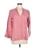 Zara Pink 3/4 Sleeve Button-Down Shirt Size M - photo 1