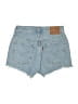 Levi's 100% Cotton Blue Denim Shorts Size 24 waist - photo 2