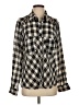 Free People Checkered-gingham Black Long Sleeve Blouse Size S - photo 1