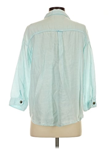 Zara 3/4 Sleeve Button-Down Shirt (view 2)