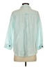 Zara Teal 3/4 Sleeve Button-Down Shirt Size S - photo 2