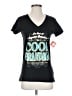 Walmart 100% Cotton Black Short Sleeve Top Size 4 - 6 - photo 1