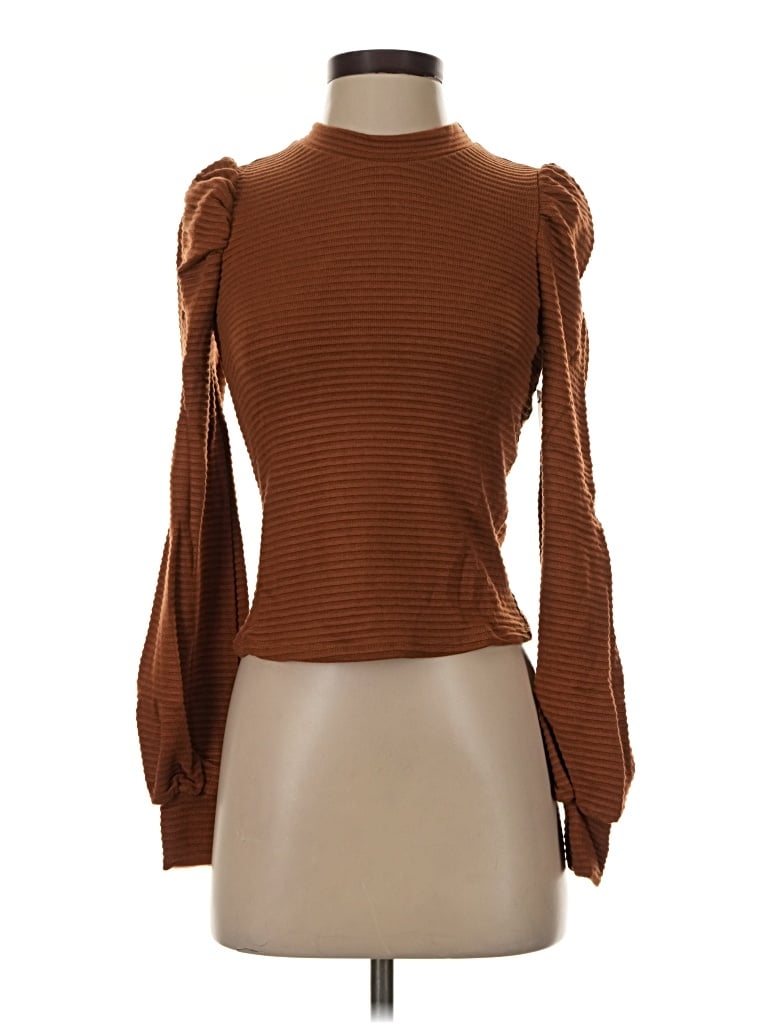 Lulus Turtleneck Sweater In Brown