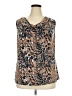 Jones Studio Brown Sleeveless Blouse Size 2X - photo 1