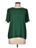 Ann Taylor 100% Polyester Green Short Sleeve Blouse Size L (petite) - photo 1