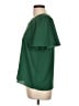 Ann Taylor 100% Polyester Green Short Sleeve Blouse Size L (petite) - photo 5