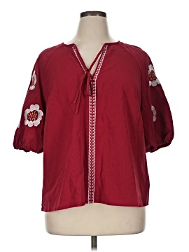 Shein Curve 3/4 Sleeve Blouse (view 1)
