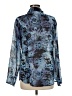 CAbi Print Blue Long Sleeve Blouse Size M - photo 2