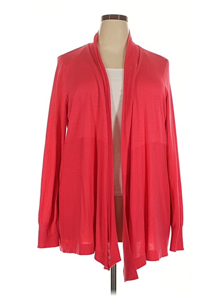 Pre-owned Liz Claiborne Cardigan Sweater In Red