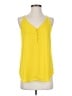 Ann Taylor LOFT 100% Polyester Yellow Sleeveless Blouse Size XS - photo 1