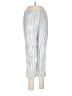 Lena Gabrielle Stripes Silver Casual Pants Size 8 - photo 1