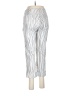 Lena Gabrielle Stripes Silver Casual Pants Size 8 - photo 2