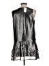 Banana Republic 100% Polyester Silver Sleeveless Blouse Size L - photo 2