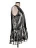 Banana Republic 100% Polyester Silver Sleeveless Blouse Size L - photo 4