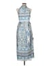 Lulus 100% Polyester Paisley Blue Casual Dress Size L - photo 1