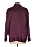 Morgan Taylor 100% Polyester Metallic Burgundy Long Sleeve Blouse Size L - photo 2