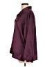 Morgan Taylor 100% Polyester Metallic Burgundy Long Sleeve Blouse Size L - photo 5