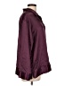 Morgan Taylor 100% Polyester Metallic Burgundy Long Sleeve Blouse Size L - photo 4