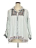 Scully 100% Viscose Silver 3/4 Sleeve Blouse Size 2X - photo 1