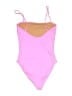 RODEBJER Color Block Pink One Piece Swimsuit Size S - photo 2