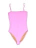 RODEBJER Color Block Pink One Piece Swimsuit Size S - photo 1