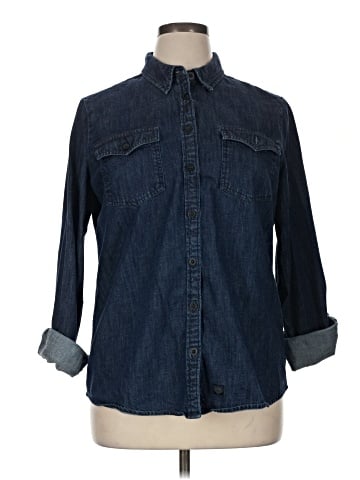 Harley Davidson 3/4 Sleeve Button-Down Shirt (view 1)