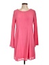 Everly 100% Polyester Solid Pink Casual Dress Size L - photo 1