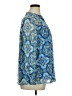Juniper + Lime 100% Polyester Paisley Blue Long Sleeve Blouse Size XL - photo 4
