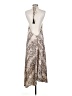 AaKaa 100% Polyester Paisley Tan Casual Dress Size S - photo 2