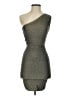 BCBGMAXAZRIA Metallic Solid Gold Silver Cocktail Dress Size XXS - photo 1