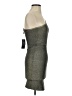 BCBGMAXAZRIA Metallic Solid Gold Silver Cocktail Dress Size XXS - photo 4