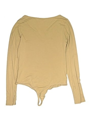 Madewell Pointelle Split-Neck Long-Sleeve Thong Bodysuit (view 2)