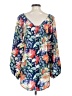 Coveted Clothing 100% Polyester Blue 3/4 Sleeve Blouse Size M - photo 2