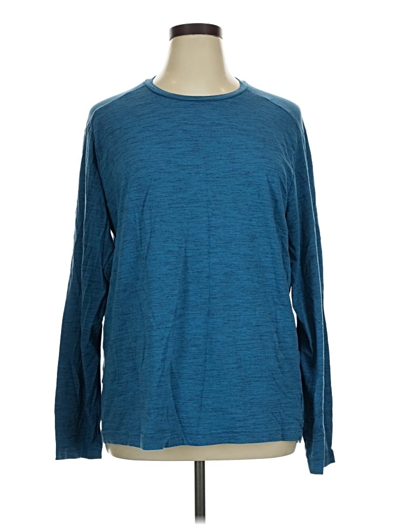 Pre-owned Athletic Works Long Sleeve T-shirt In Blue