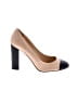 J.Crew 100% Leather Color Block Tan Heels Size 5 1/2 - photo 1
