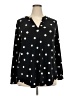 Anne Klein Polka Dots Black Long Sleeve Blouse Size 2X - photo 1