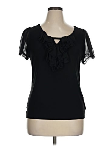 White House Black Market Short Sleeve Blouse (view 1)