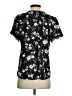 Maurices 100% Polyester Floral Black Short Sleeve Blouse Size S - photo 2