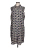 CAbi 100% Polyester Print Blue Casual Dress Size L - photo 1