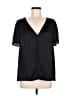 Paige 100% Polyester Black Short Sleeve Blouse Size M - photo 1