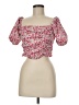 Shein 100% Polyester Pink Short Sleeve Blouse Size 6 - photo 1