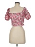 Shein 100% Polyester Pink Short Sleeve Blouse Size 6 - photo 2