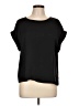 Nine West 100% Polyester Black Short Sleeve Top Size L - photo 1