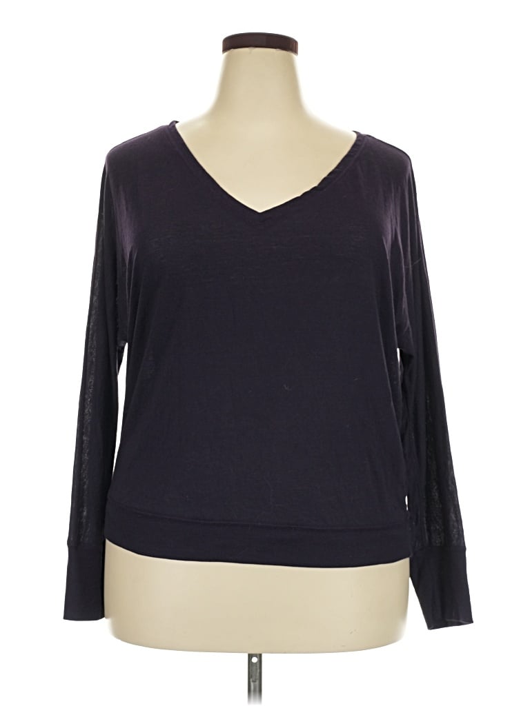 Pre-owned American Eagle Outfitters 3/4 Sleeve T-shirt In Purple