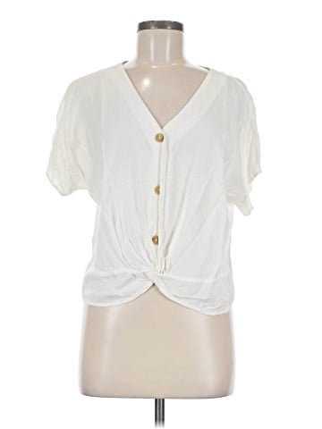 Pink Rose Short Sleeve Blouse (view 1)